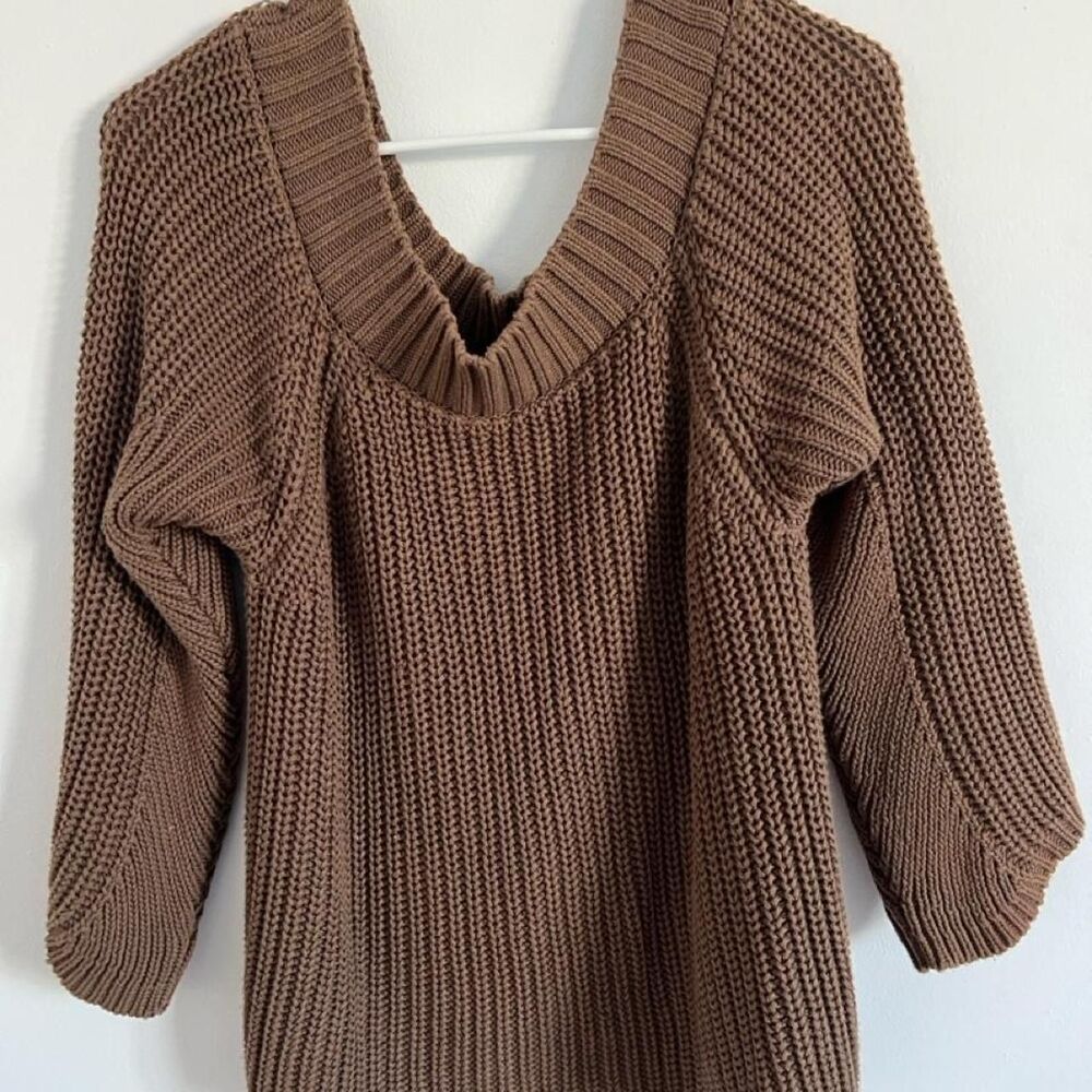 Unbranded Women's Brown and Tan Sweatshirt